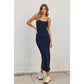 Navy Ribbed Bodycon Maxi Dress
