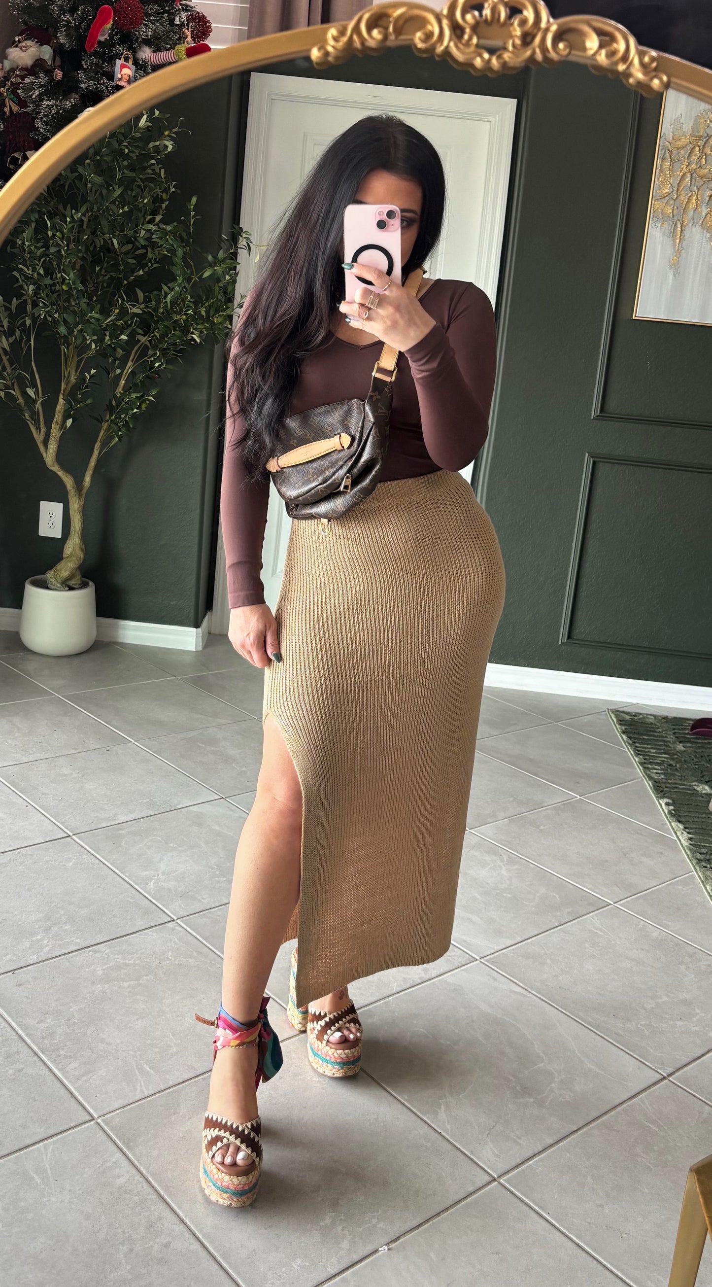 Eve Knit MIDI skirt