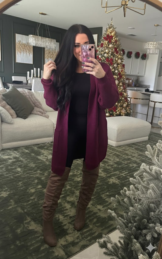 Chunky Open Front Cardigan