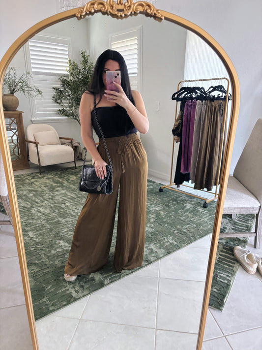 Olive Palazzo Pants