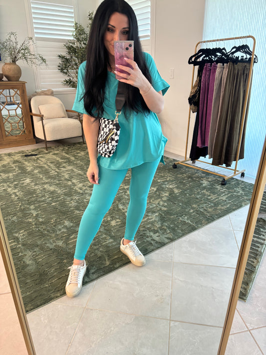 SJ Short Sleeve Lounge Set- Cayman