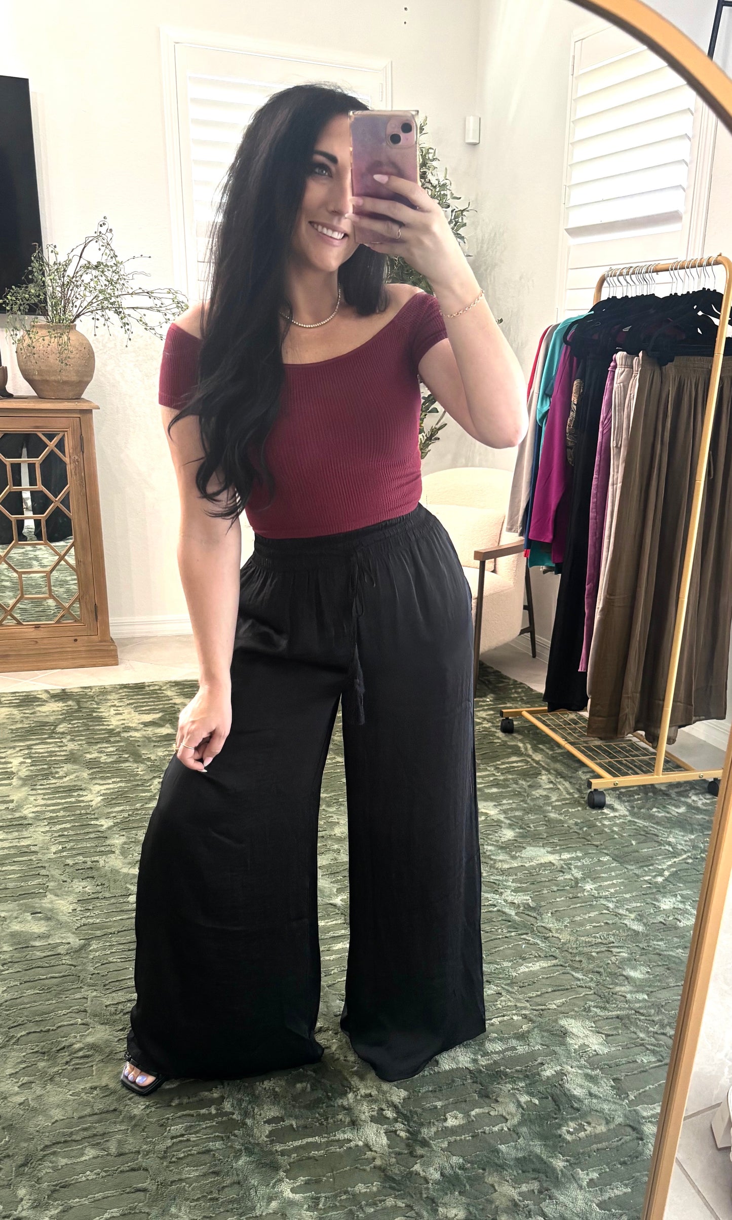 Black Palazzo Wide Leg Pants