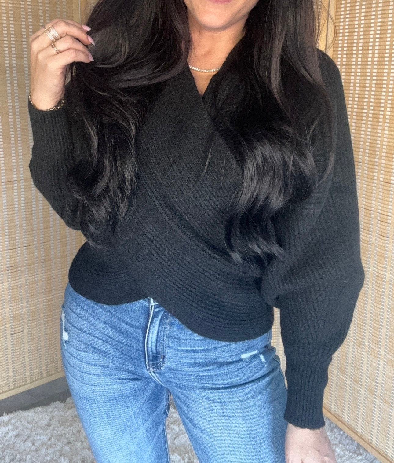 Crossover Wrap Knit Sweater