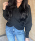 Crossover Wrap Knit Sweater
