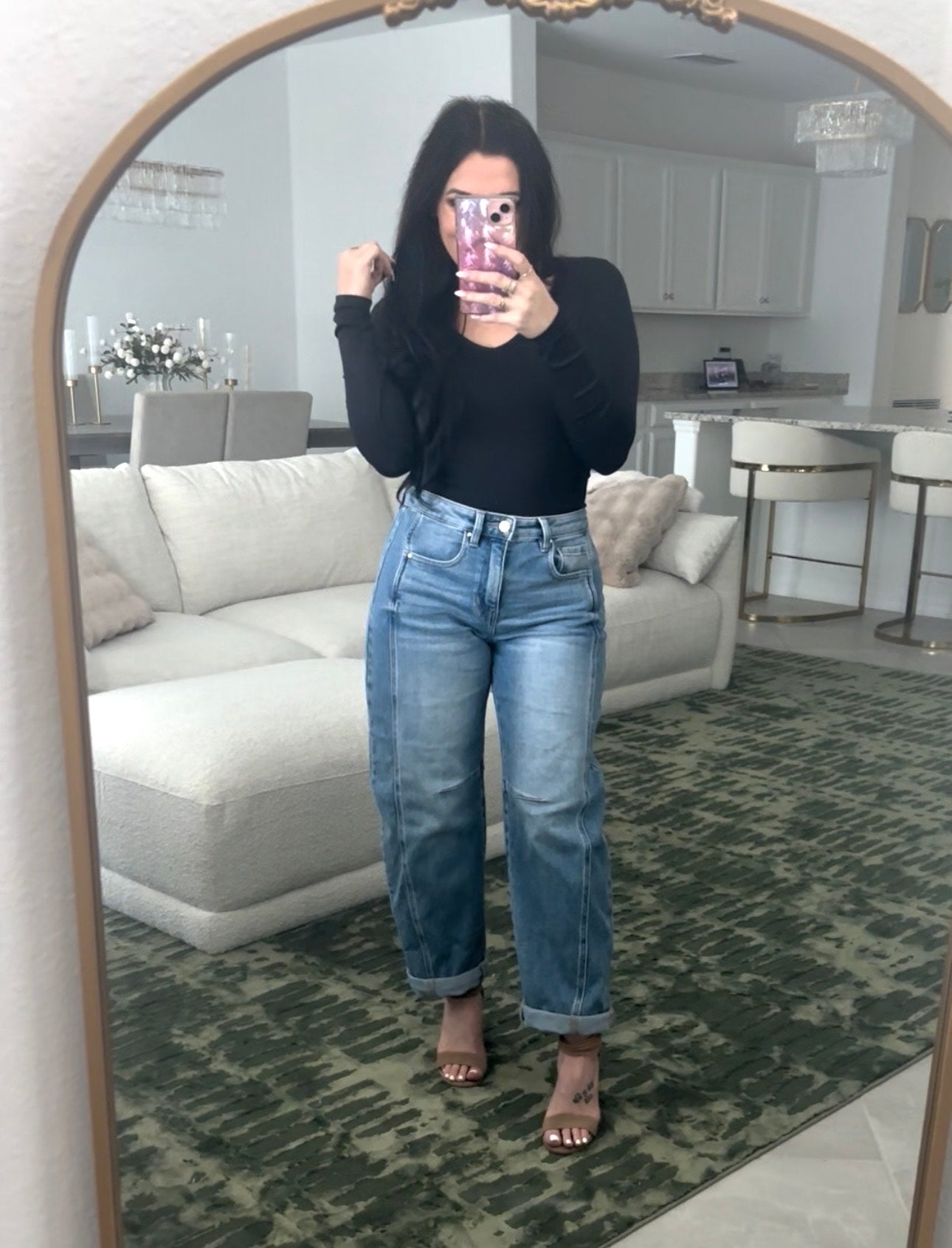 Risen Barrel Jeans Medium Wash