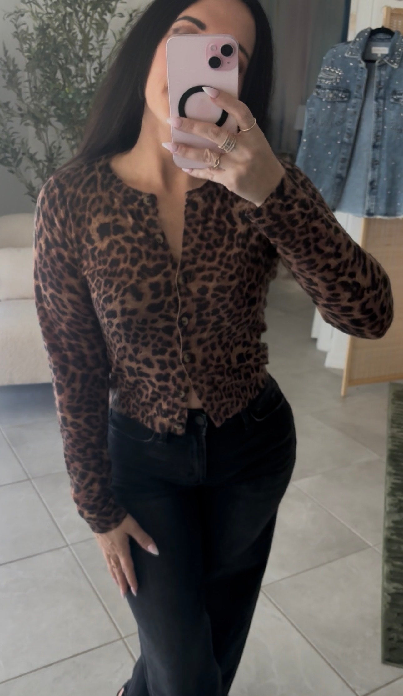 Christine Leopard Cardigan