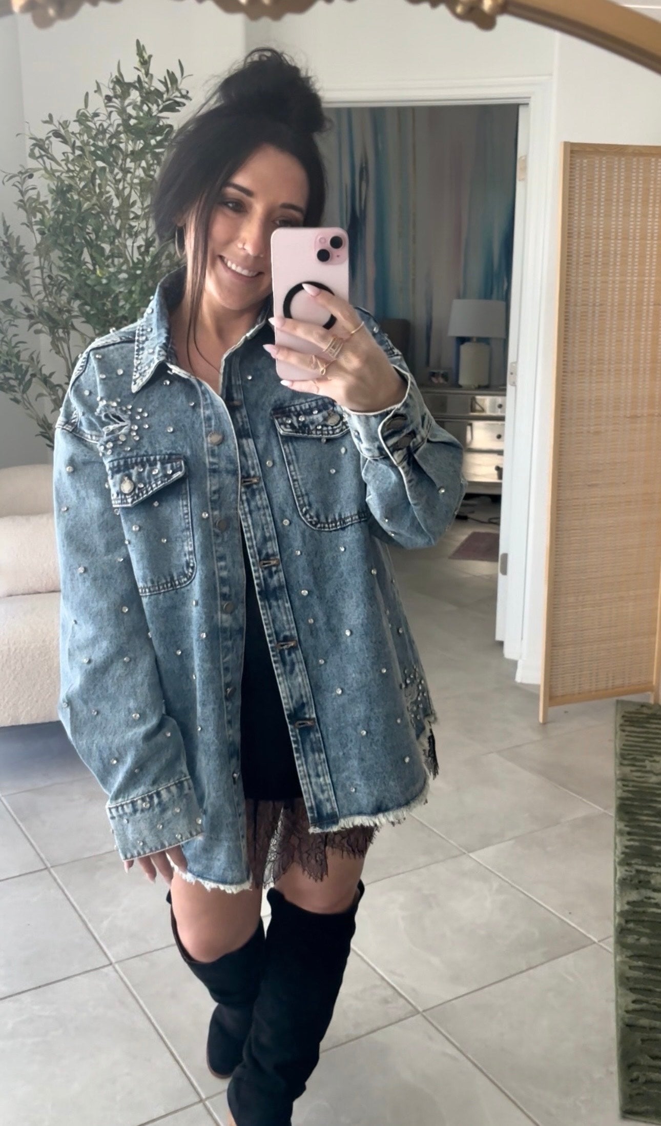 Rhinestone Cowboy Denim Jacket