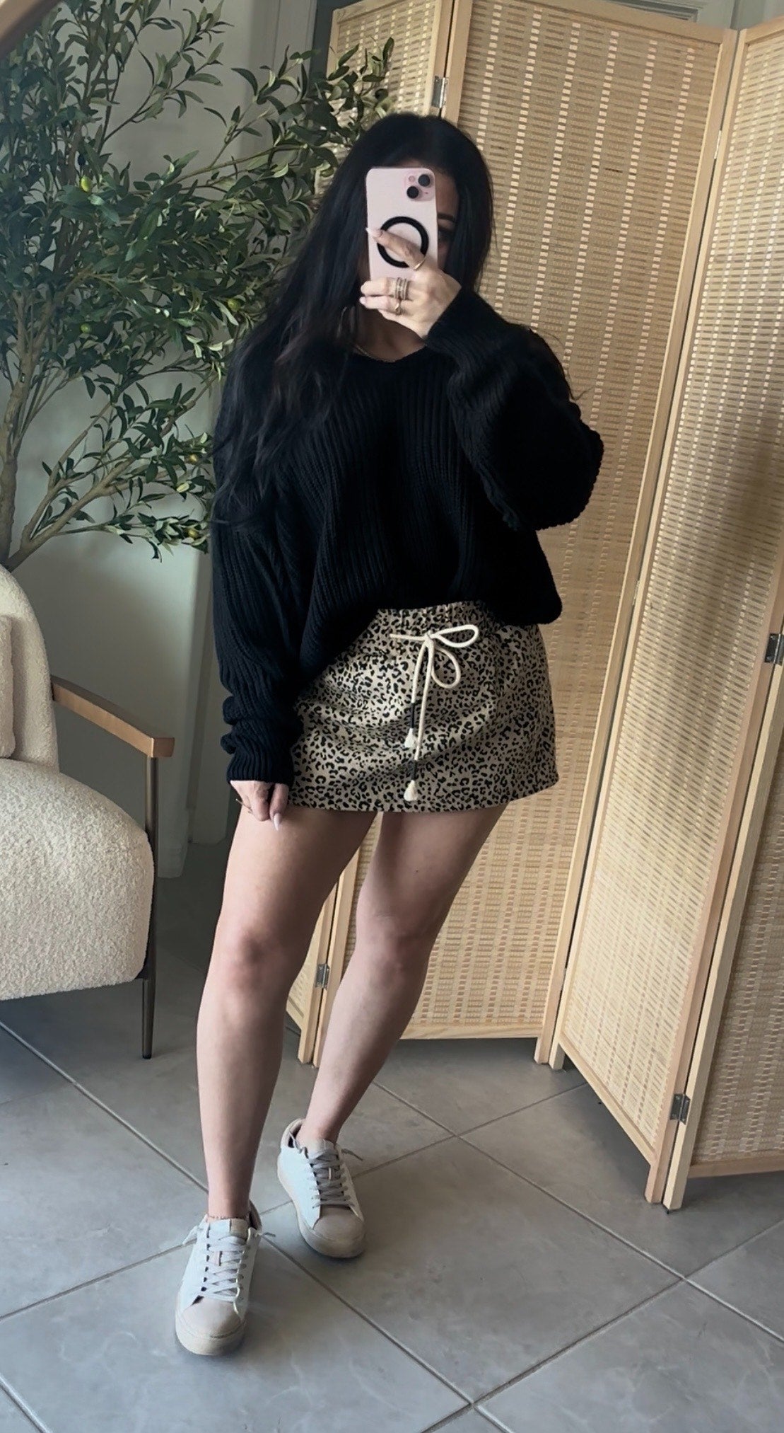 Ava Leopard Print Skort