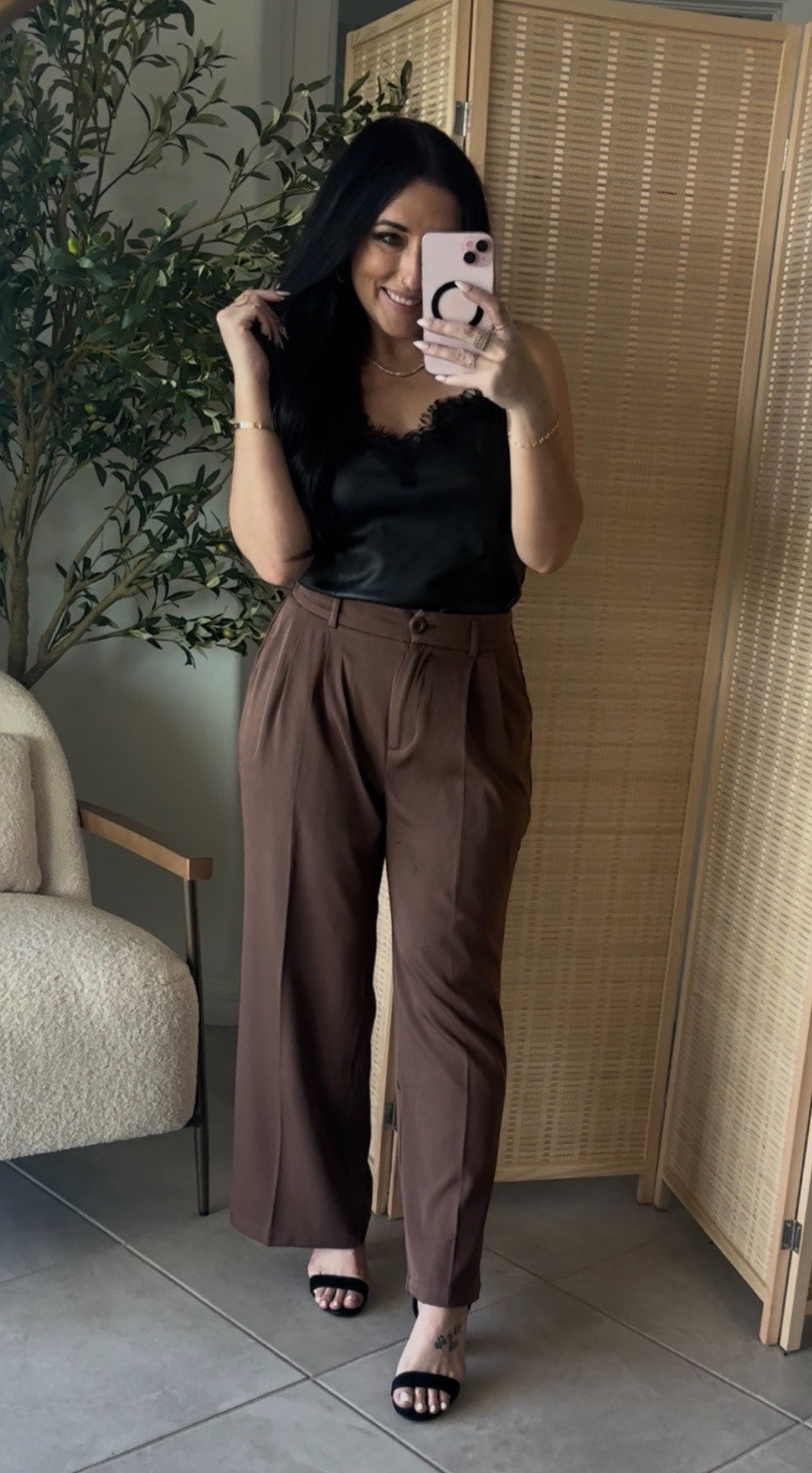 Every Day Work Slacks- Chocolate