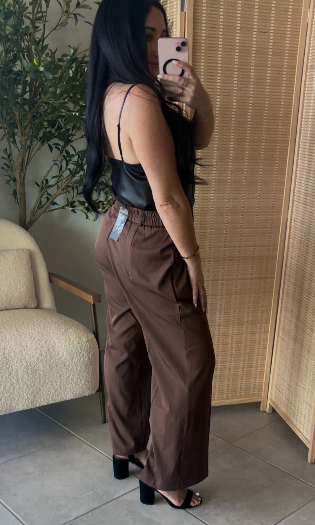 Every Day Work Slacks- Chocolate