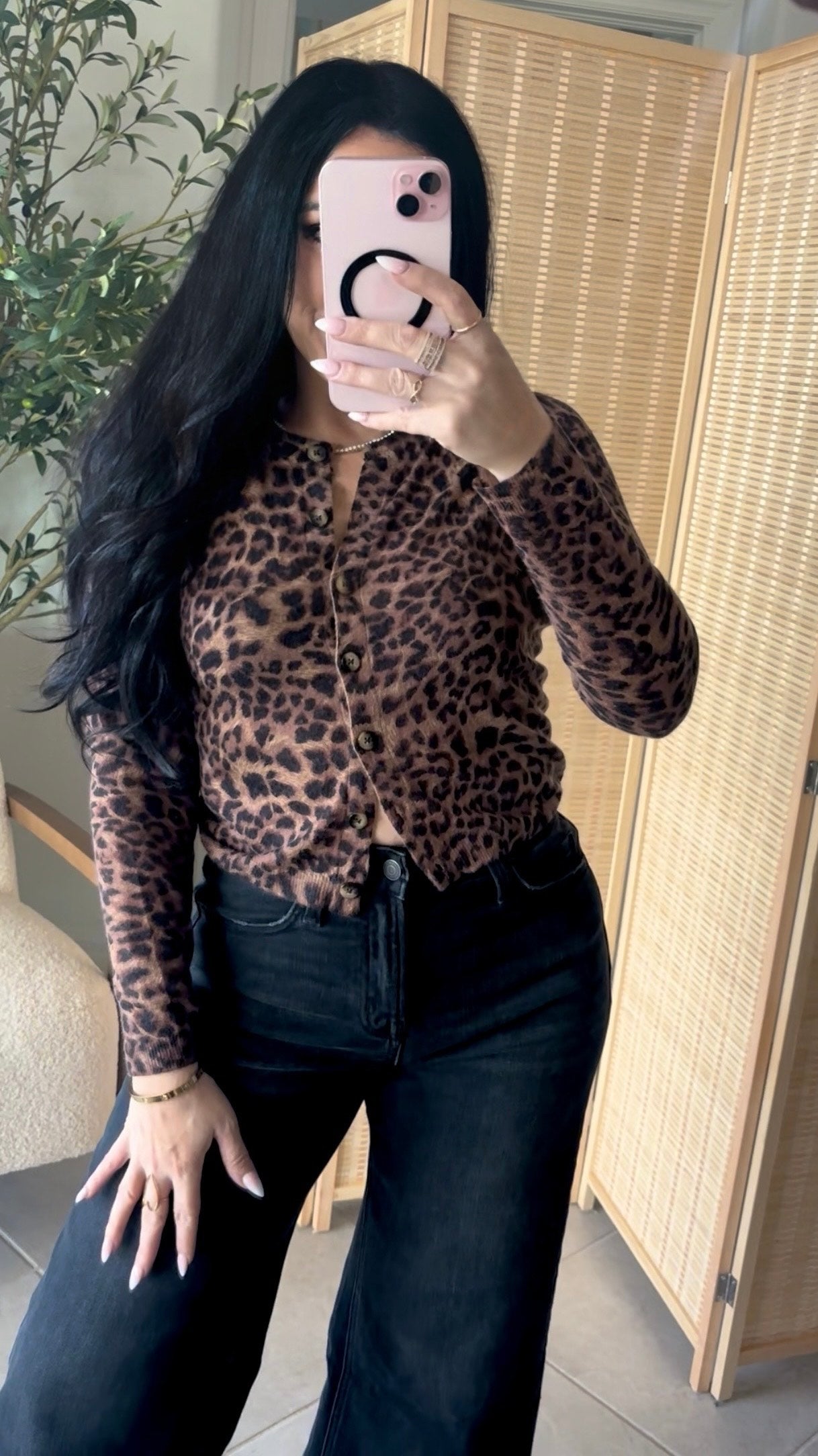 Christine Leopard Cardigan