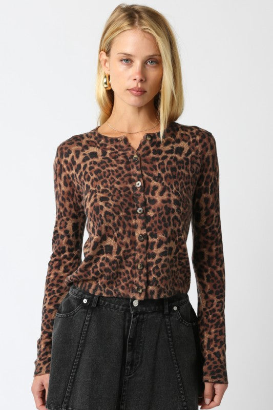 Christine Leopard Cardigan