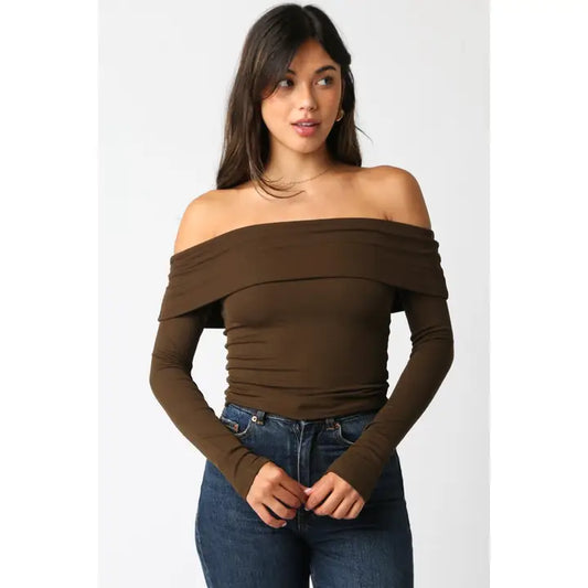 Rebecca Off Shoulder Knit Top