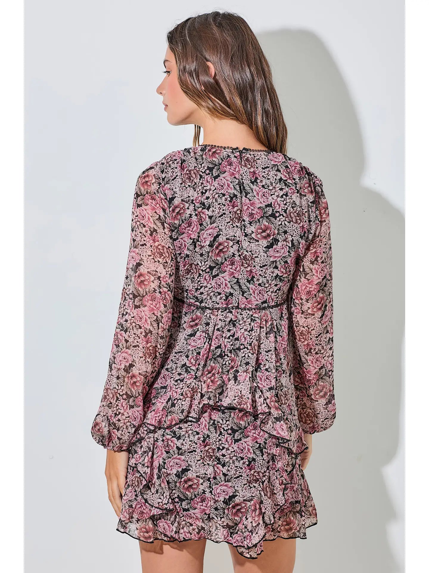 Floral Ruffled Mini Dress