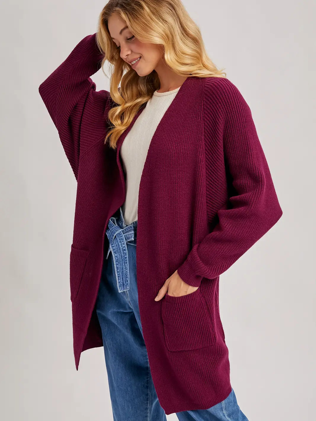 Chunky Open Front Cardigan