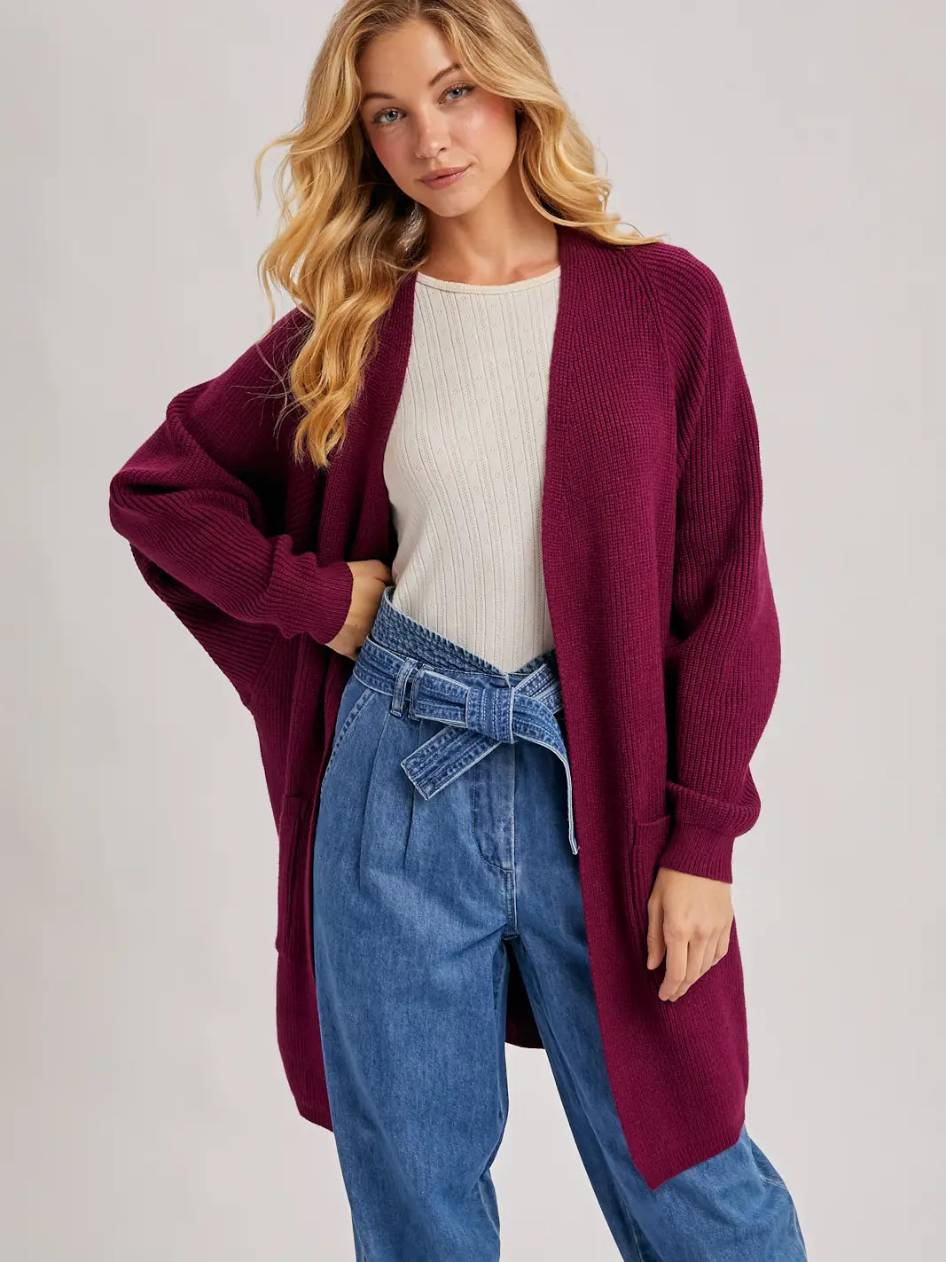 Chunky Open Front Cardigan