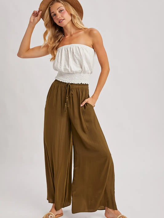 Olive Palazzo Pants