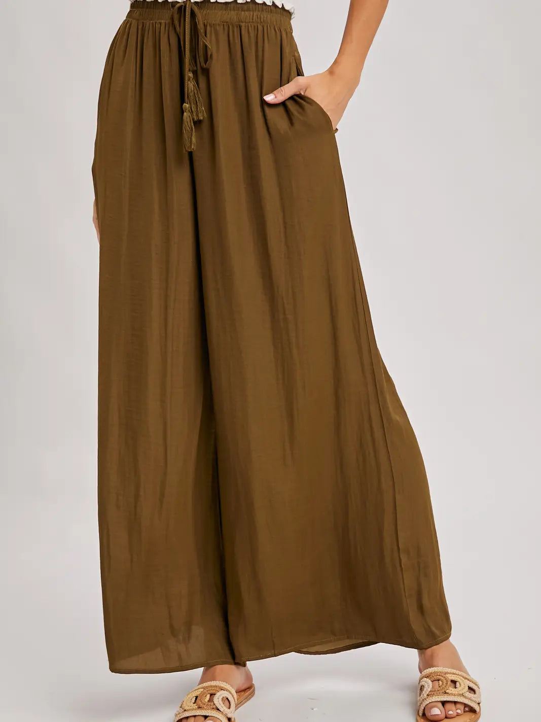 Olive Palazzo Pants