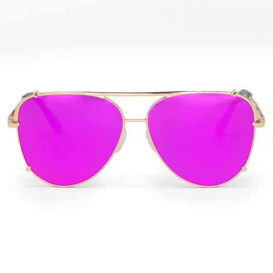 Top FOXX Cristina Mirrored Pink Aviator (Pre-order)